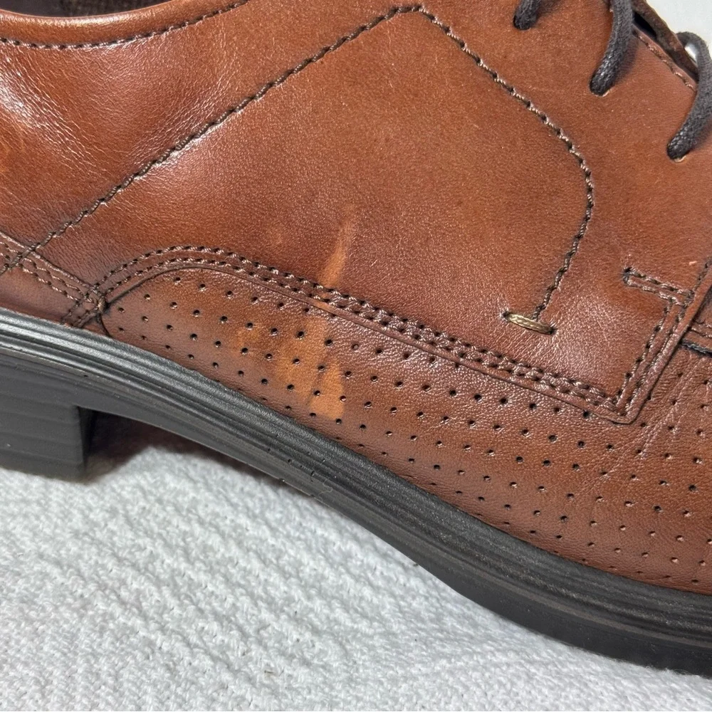 Ecco Men Johannesburg Oxford Perforated Bike Toe Shoe Mink‎ Brown Size 43..9/9.5
